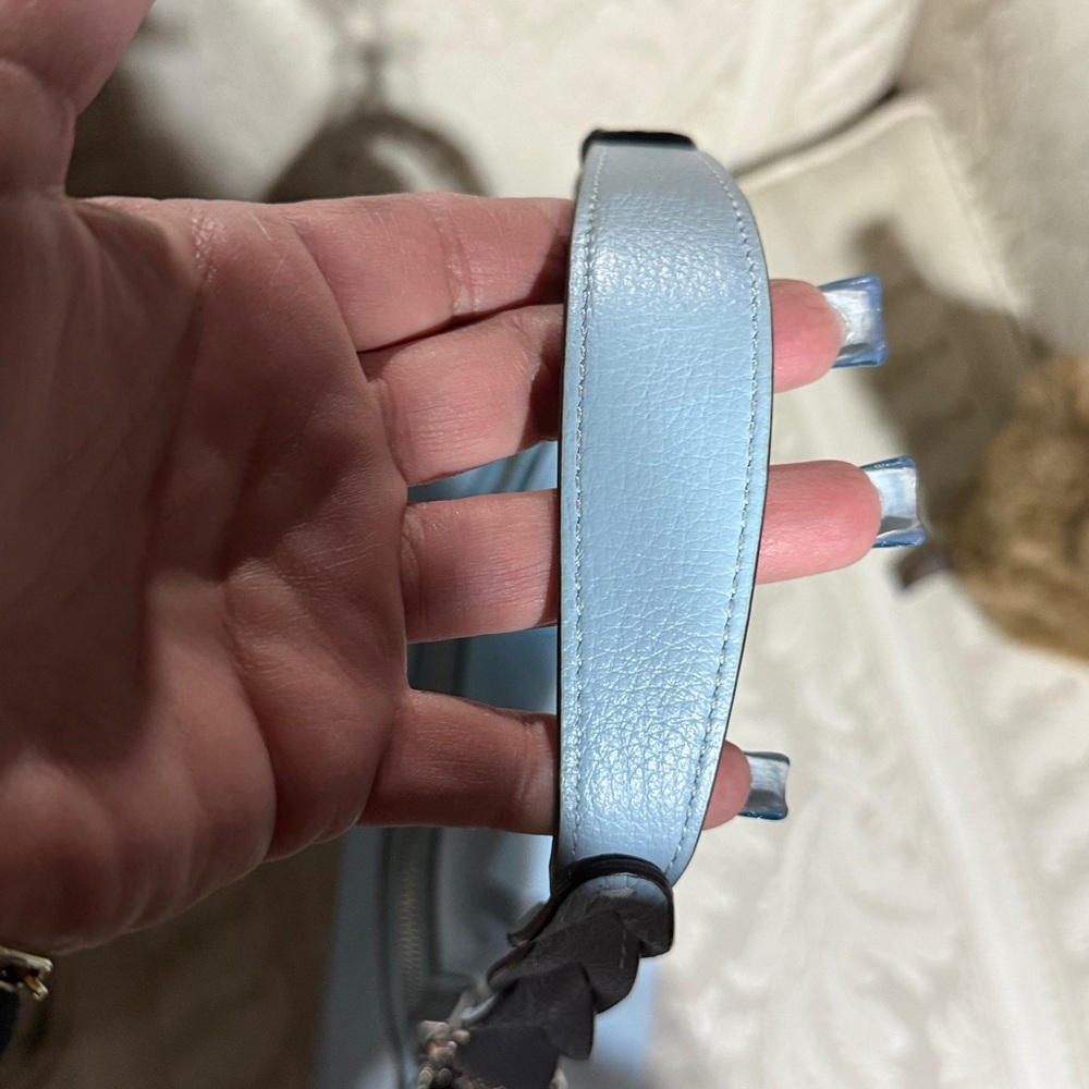 Coach Jules Turquoise Blue Pebbled Leather Crossbody-shoulder Bag - Picture 3 of 6